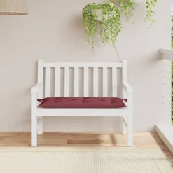 vidaXL Cojín para banco de jardín tela rojo tinto melange 100x50x7 cm rojo tinto mezcla