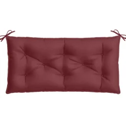 vidaXL Cojín para banco de jardín tela rojo tinto melange 100x50x7 cm rojo tinto mezcla