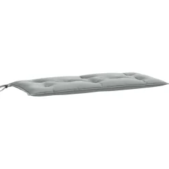 vidaXL Decoración-Cojín para banco de jardín tela gris claro melange 100x50x7 cm