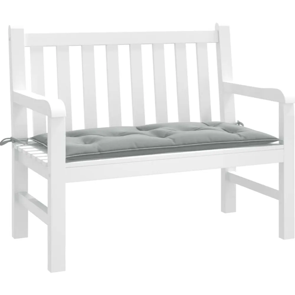 vidaXL Decoración-Cojín para banco de jardín tela gris claro melange 100x50x7 cm