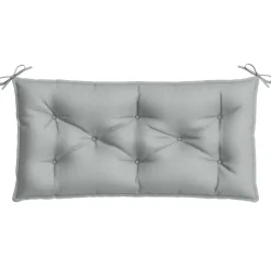 vidaXL Decoración-Cojín para banco de jardín tela gris claro melange 100x50x7 cm