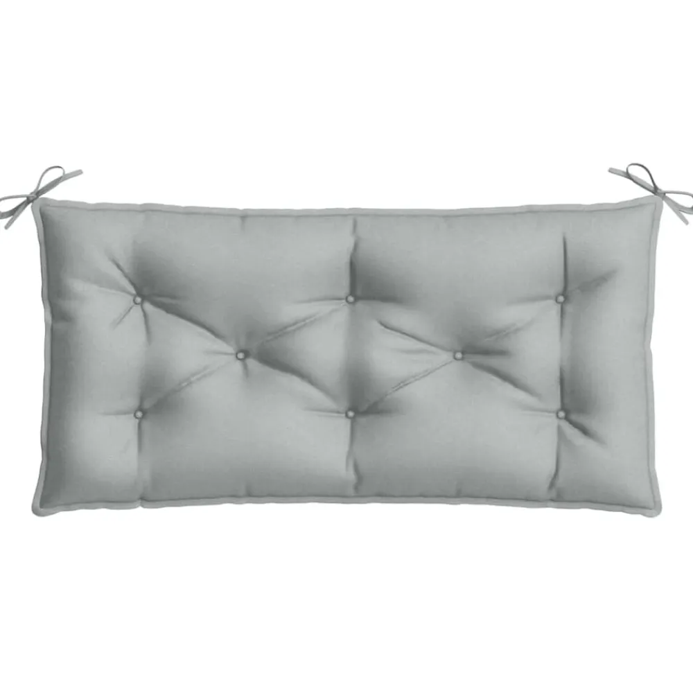 vidaXL Decoración-Cojín para banco de jardín tela gris claro melange 100x50x7 cm