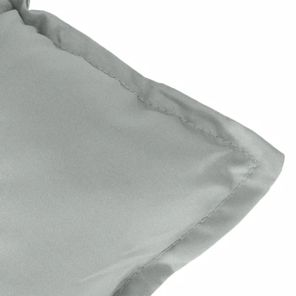 vidaXL Decoración-Cojín para banco de jardín tela gris claro melange 100x50x7 cm