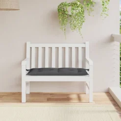 vidaXL Decoración-Cojín para banco jardín tela gris antracita melange 100x50x7 cm