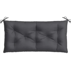 vidaXL Decoración-Cojín para banco jardín tela gris antracita melange 100x50x7 cm
