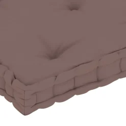vidaXL Decoración-Cojín para palé de suelo algodón gris 73x40x7 cm