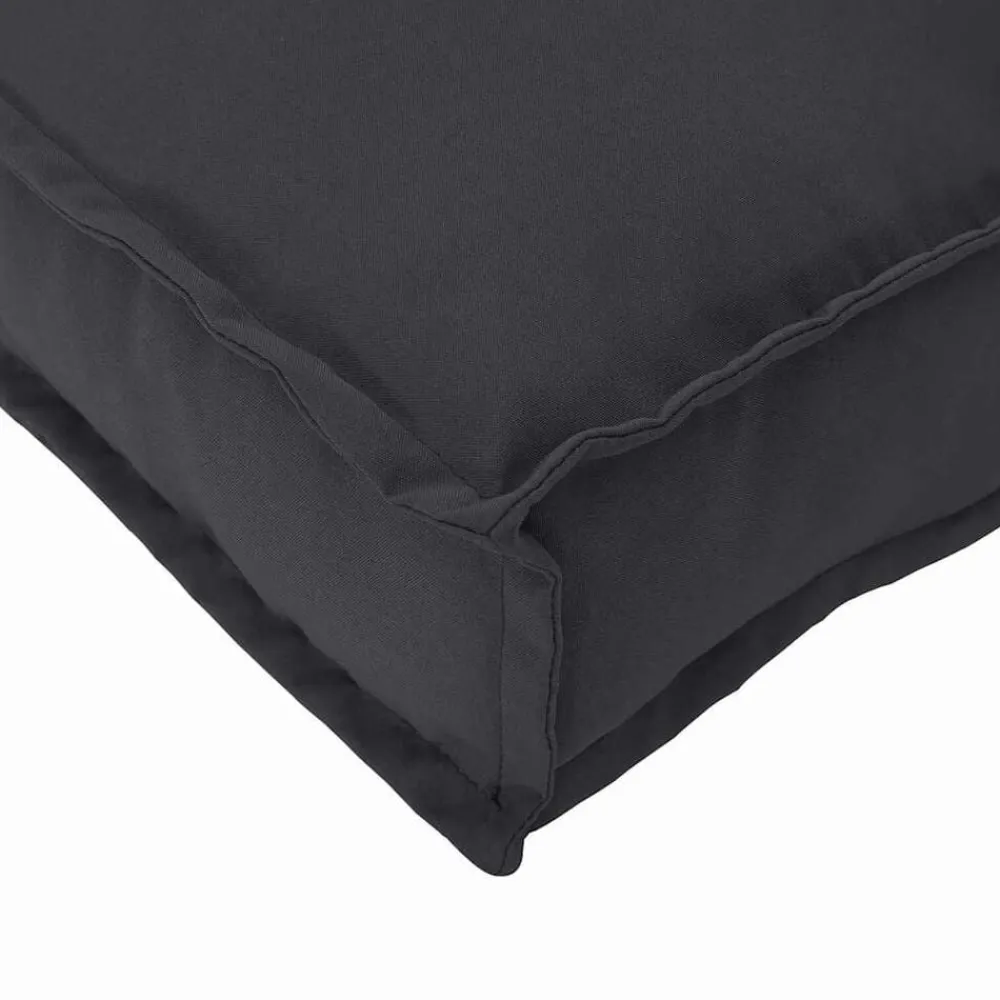 vidaXL Cojín para palet 180 x 40 x 8 cm Tela Oxford Negro New