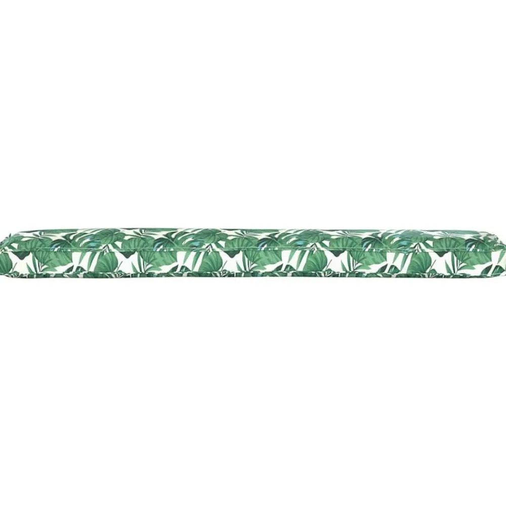vidaXL Decoración-Cojín para palet Patrón de hoja 200 x 40 x 8 cm Tela Oxford