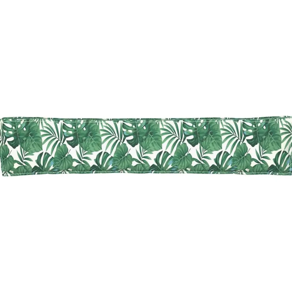 vidaXL Decoración-Cojín para palet Patrón de hoja 200 x 40 x 8 cm Tela Oxford