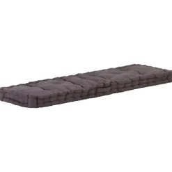 vidaXL Decoración-Cojín para palés algodón gris 120x40x7 cm