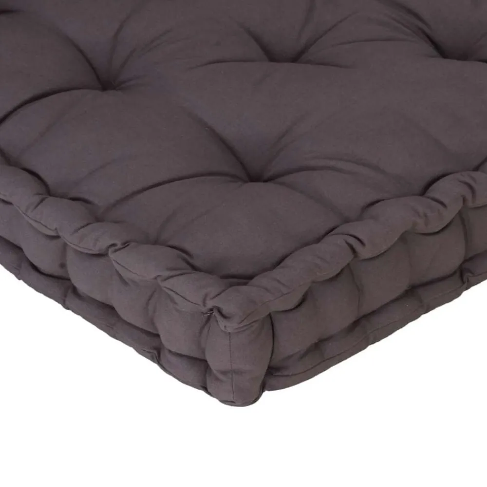 vidaXL Decoración-Cojín para palés algodón gris 120x40x7 cm