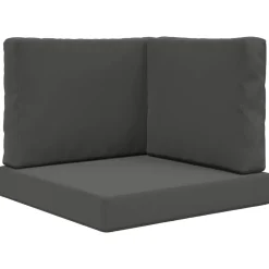 vidaXL Cojín para sofá de exterior 3 pcs Poliéster Antracita Discount