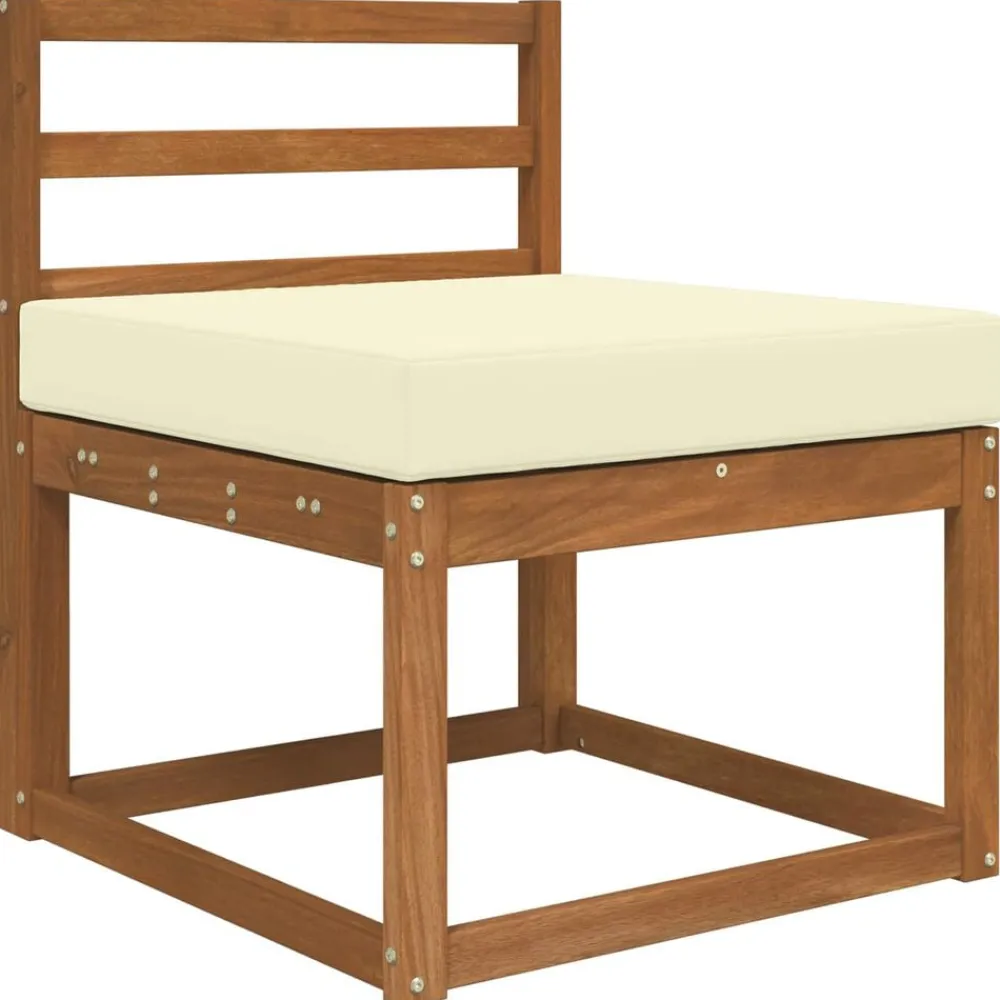 vidaXL Cojín para sofá de exterior 60 x 60 x 8 cm Poliéster Crema Hot