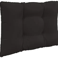 vidaXL Cojín para sofá de exterior 2 pcs Poliéster Negro