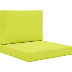 vidaXL Cojín para sofá de exterior 2 pcs Poliéster Verde New