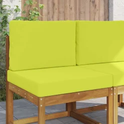 vidaXL Cojín para sofá de exterior 2 pcs Poliéster Verde New