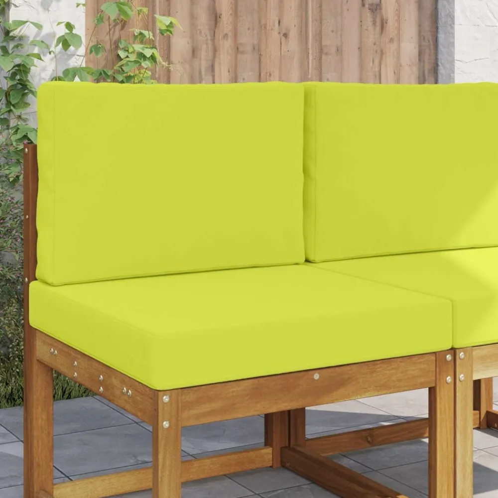 vidaXL Cojín para sofá de exterior 2 pcs Poliéster Verde New