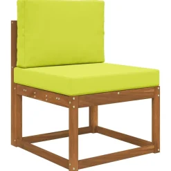 vidaXL Cojín para sofá de exterior 2 pcs Poliéster Verde New