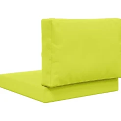 vidaXL Cojín para sofá de exterior 2 pcs Poliéster Verde New