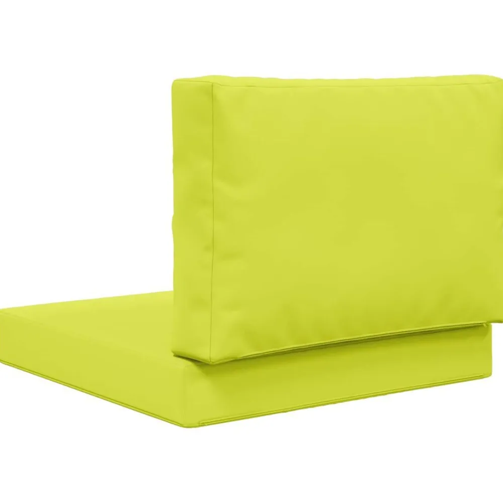 vidaXL Cojín para sofá de exterior 2 pcs Poliéster Verde New