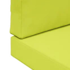 vidaXL Cojín para sofá de exterior 2 pcs Poliéster Verde New