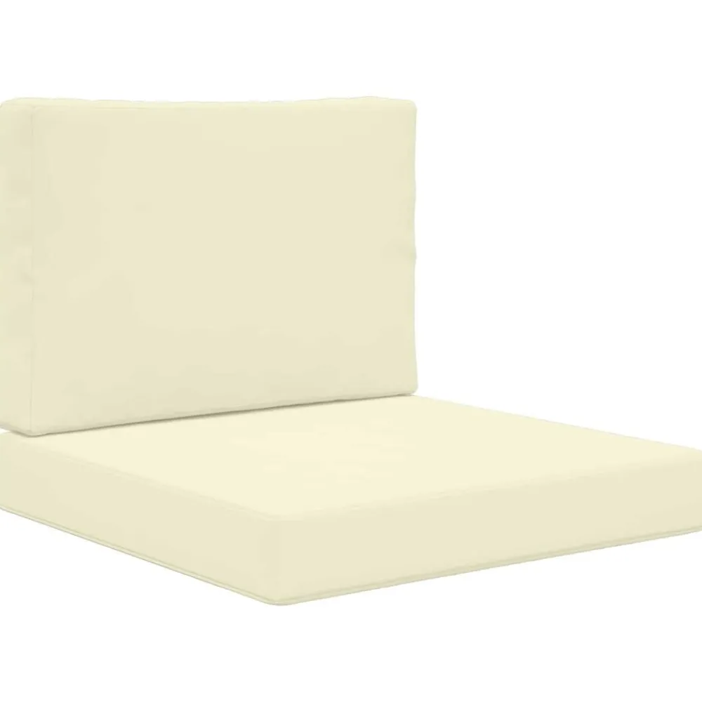 vidaXL Cojín para sofá de exterior 2 pcs Poliéster Crema Sale