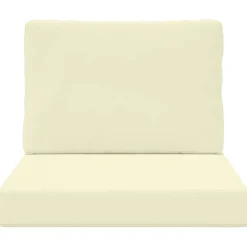 vidaXL Cojín para sofá de exterior 2 pcs Poliéster Crema Sale