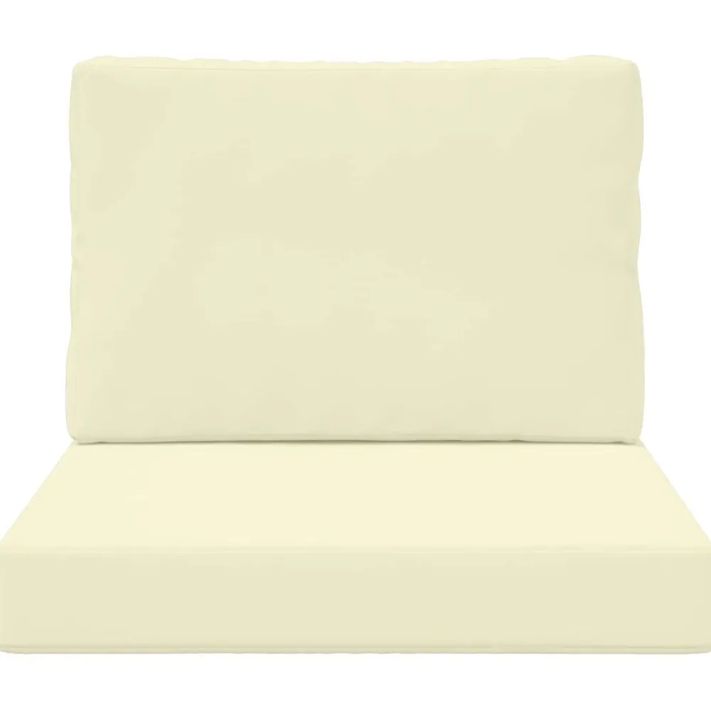 vidaXL Cojín para sofá de exterior 2 pcs Poliéster Crema Sale