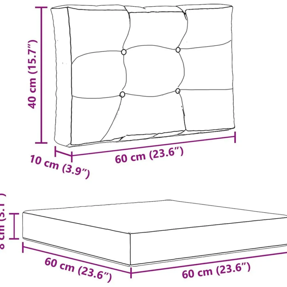 vidaXL Decoración-Cojín para sofá de exterior 3 pcs Poliéster