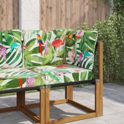 vidaXL Decoración-Cojín para sofá de exterior 3 pcs Poliéster