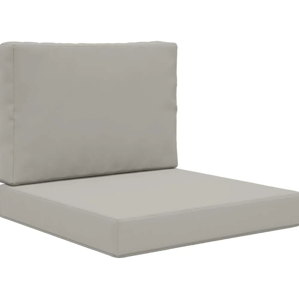vidaXL Cojín para sofá de exterior 2 pcs Poliéster Gris New