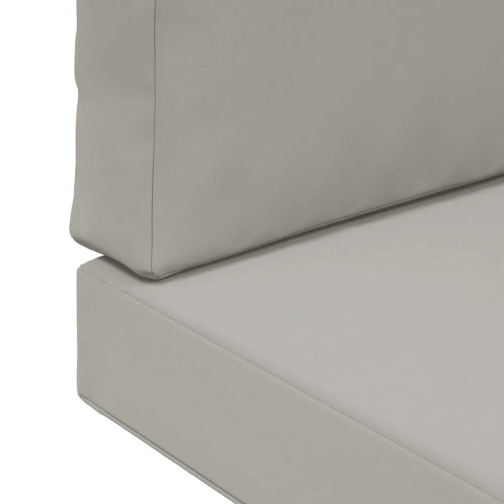 vidaXL Cojín para sofá de exterior 2 pcs Poliéster Gris New