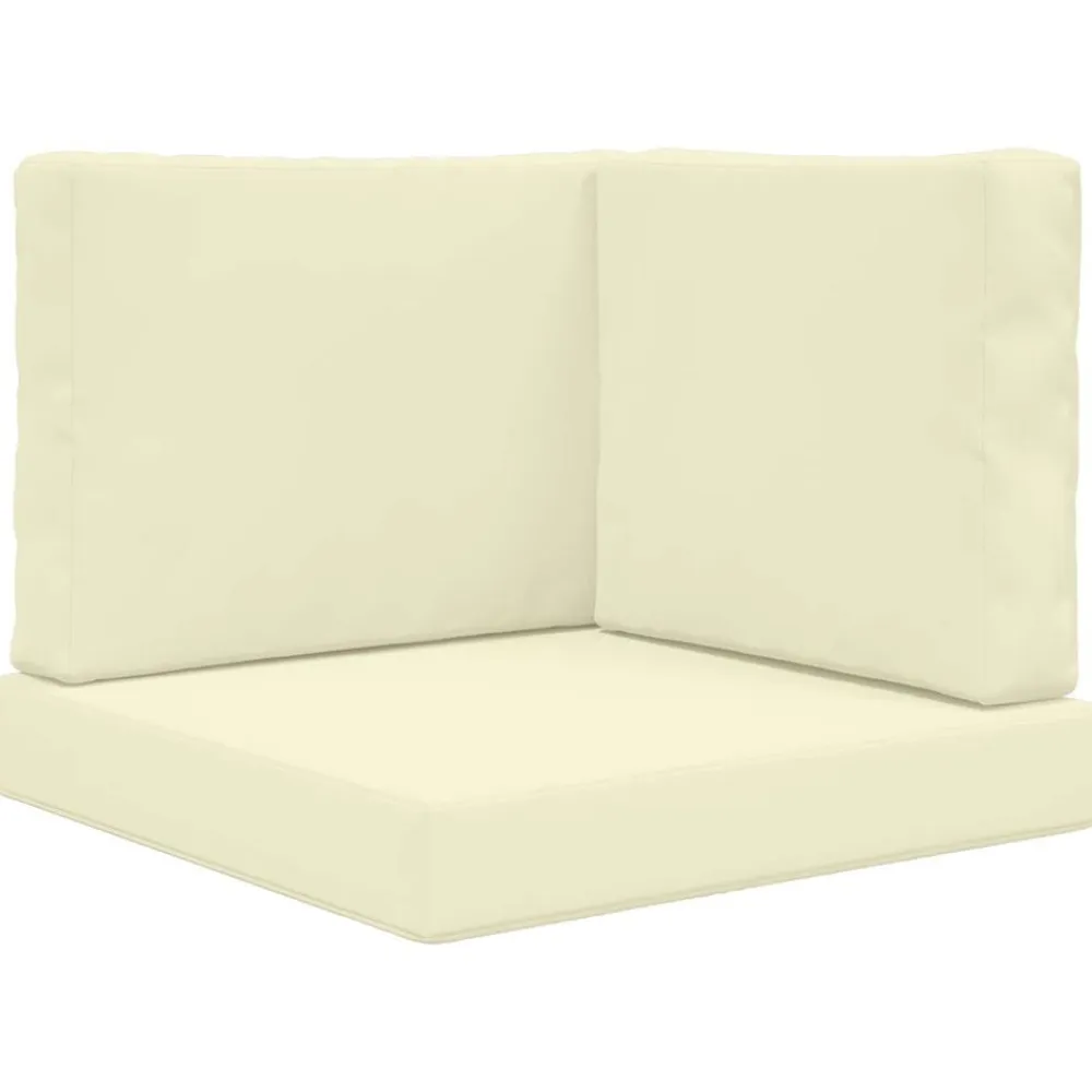 vidaXL Cojín para sofá de exterior 3 pcs Poliéster Crema Best