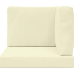vidaXL Cojín para sofá de exterior 3 pcs Poliéster Crema Best