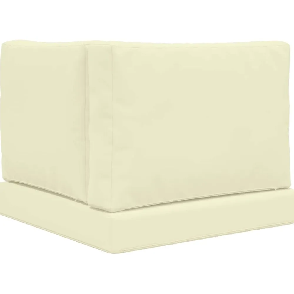 vidaXL Cojín para sofá de exterior 3 pcs Poliéster Crema Best