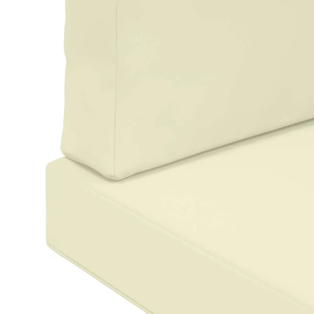 vidaXL Cojín para sofá de exterior 3 pcs Poliéster Crema Best