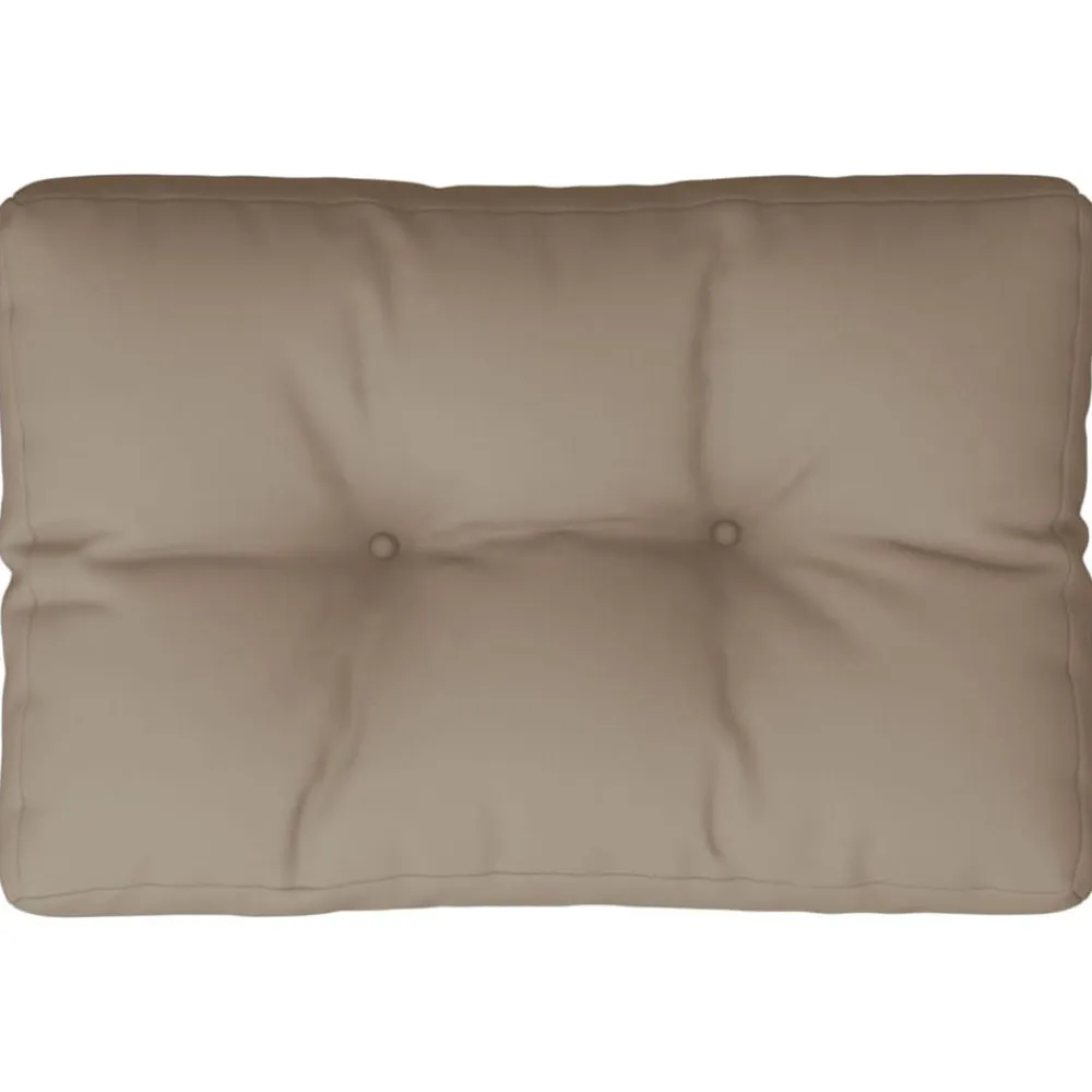 vidaXL Cojín para sofá de palets de tela gris 50x40x12 cm Taupé