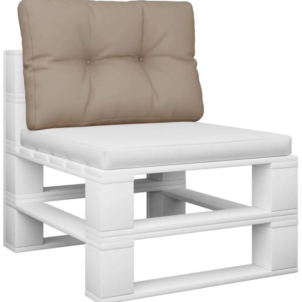 vidaXL Cojín para sofá de palets de tela gris 50x40x12 cm Taupé