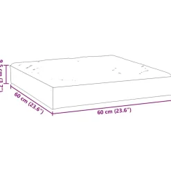 vidaXL Decoración-Cojín para sofá de palets tela melange 60x60x9,5 cm