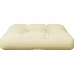 vidaXL Cojín para sofá de palets tela 50x50x12 cm Crema New