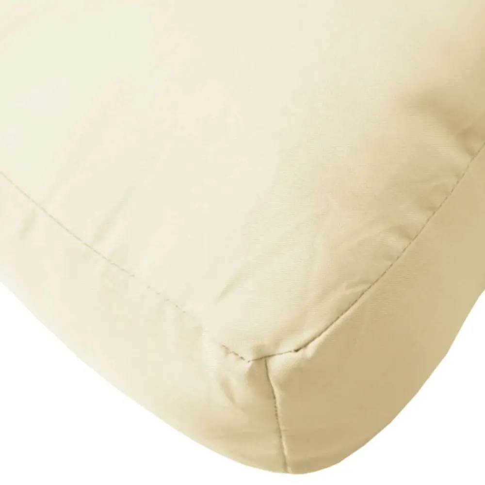 vidaXL Cojín para sofá de palets tela 50x50x12 cm Crema New