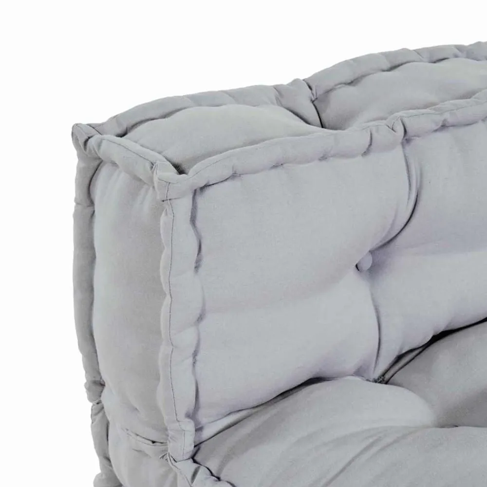 vidaXL Cojín para Sofá Pallet 2 pcs 120 x 80 x 38 cm Tela Gris Clearance