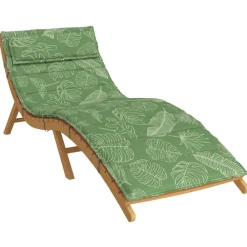 vidaXL Decoración-Cojín para tumbona de sol Verde 178 x 60 x 4 cm Tela Oxford