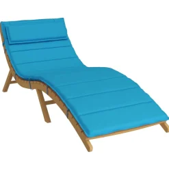 vidaXL Cojín para tumbona de sol 178 x 60 x 4 cm Azul claro Sale