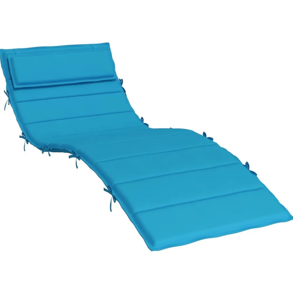 vidaXL Cojín para tumbona de sol 178 x 60 x 4 cm Azul claro Sale