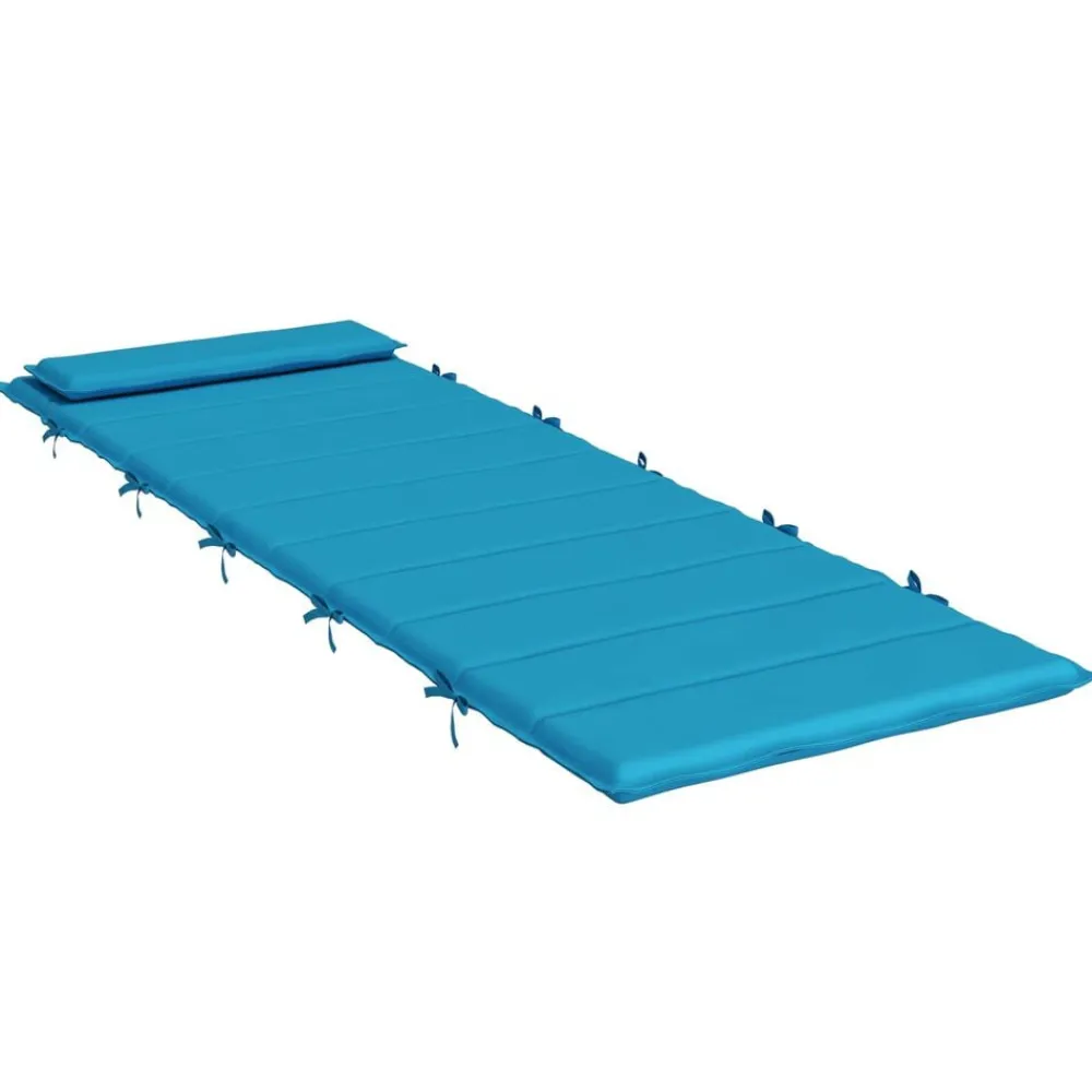 vidaXL Cojín para tumbona de sol 178 x 60 x 4 cm Azul claro Sale
