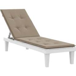 vidaXL Cojín para tumbona gris taupe (75+105)x50x4 cm Taupé Outlet