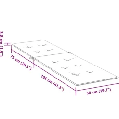vidaXL Cojín para tumbona gris taupe (75+105)x50x4 cm Taupé Outlet