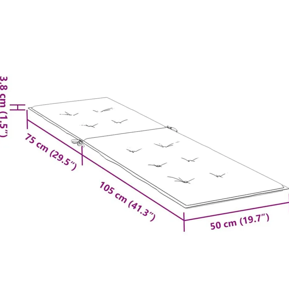 vidaXL Cojín para tumbona gris taupe (75+105)x50x4 cm Taupé Outlet