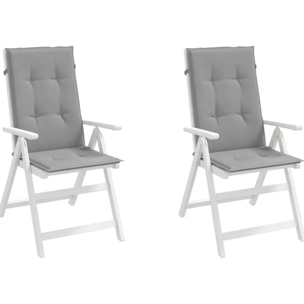 vidaXL Decoración-Cojín silla de jardín respaldo alto 2 uds tela 120x50x3 cm